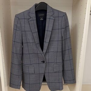 Club Monaco Navy Checkered Blazer